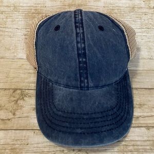 🌸Blue Denim/Tan Mesh Trucker Ball Cap Hat